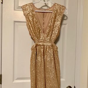 Mustard seed champagne dress